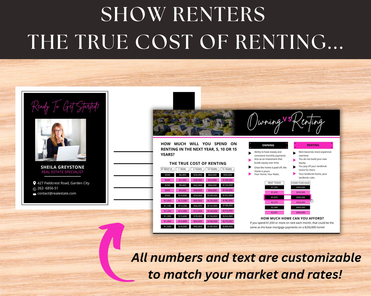 6x9 Renting Vs Owning Postcard - Style 1