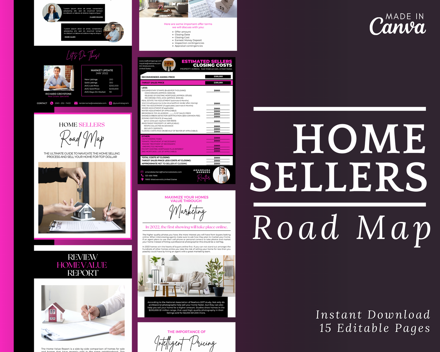 Home Sellers Guide | Real Estate Handout | Real Estate Print | Realtor Information | Real Estate Marketing | Instant Download
