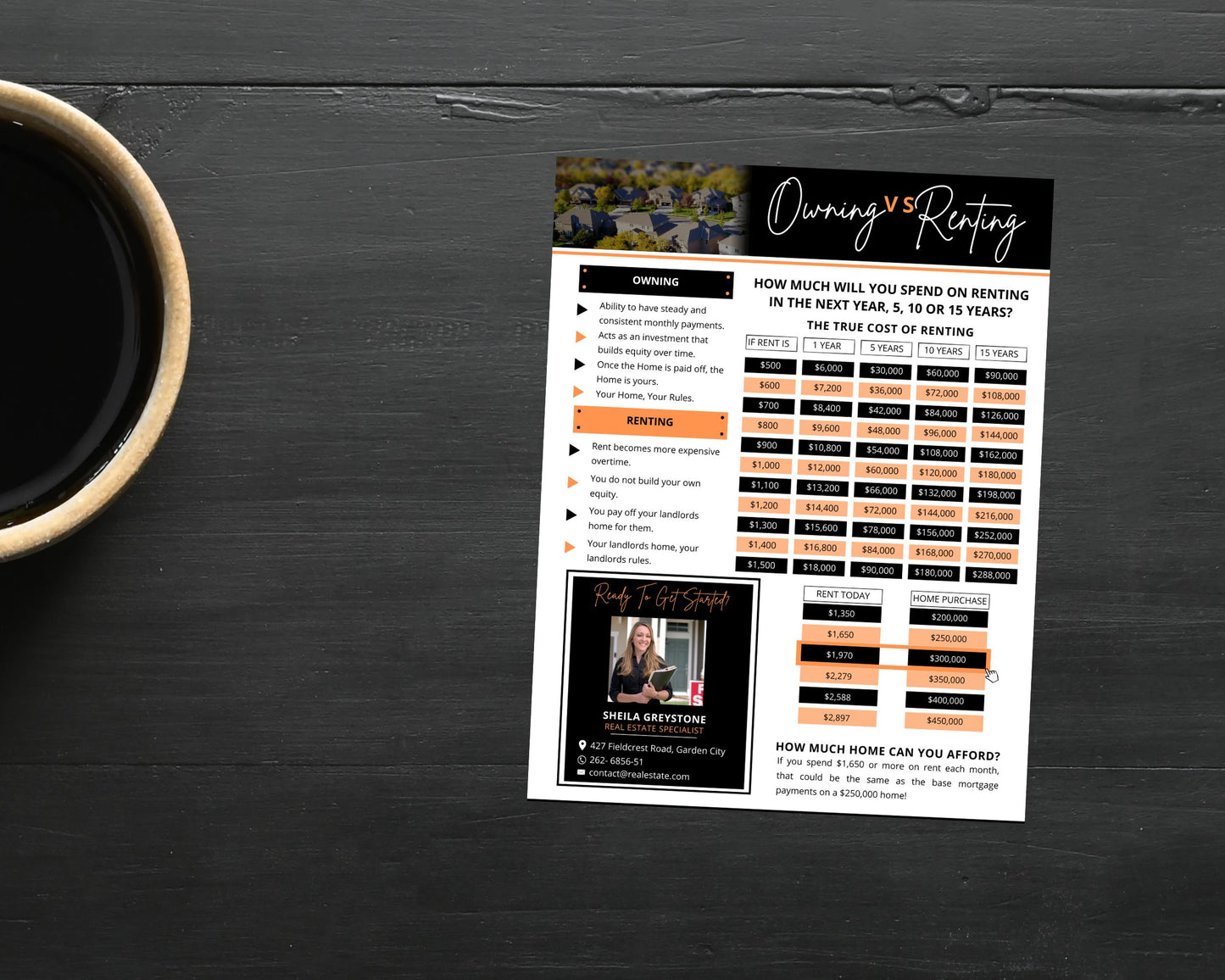 Rent vs Own Flyer - Style 6