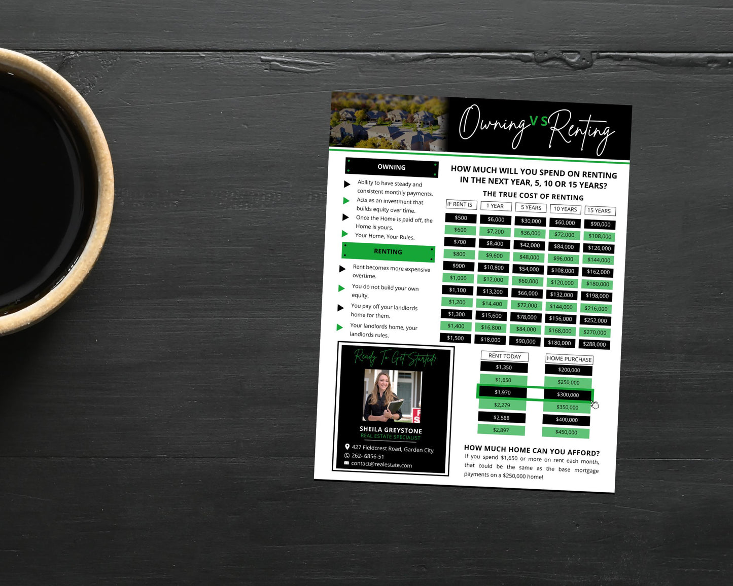 Rent vs Own Flyer - Style 6