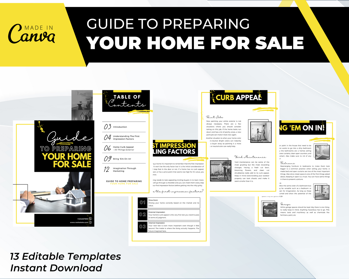 Prep Your Home For Sale Guide | Real Estate Seller Guide| Real Estate Print | Realtor Information | Real Estate Marketing | Instant Download