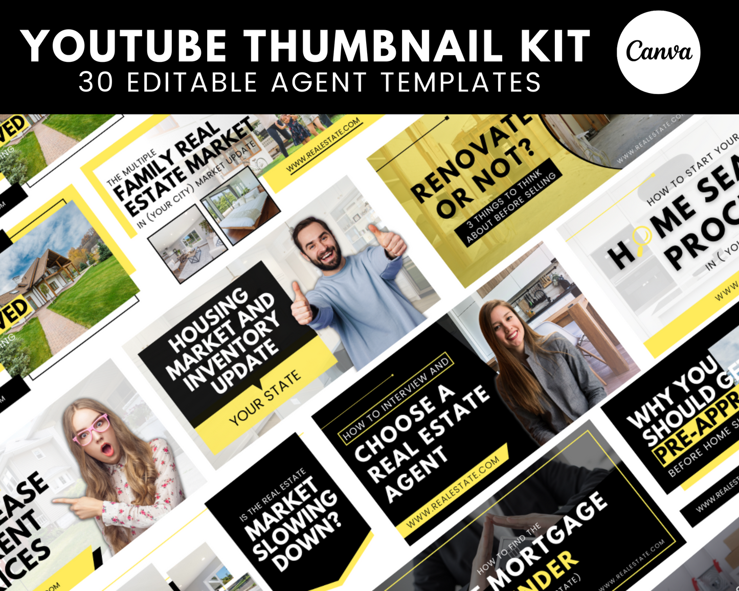 30 YouTube Thumbnails For Real Estate Agents
