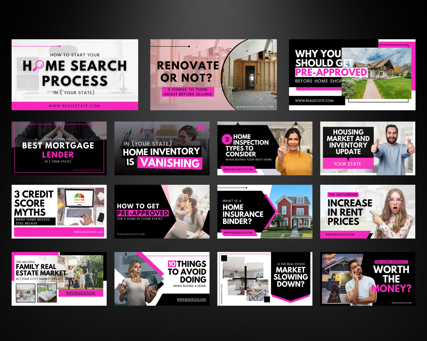 30 YouTube Thumbnails For Real Estate Agents