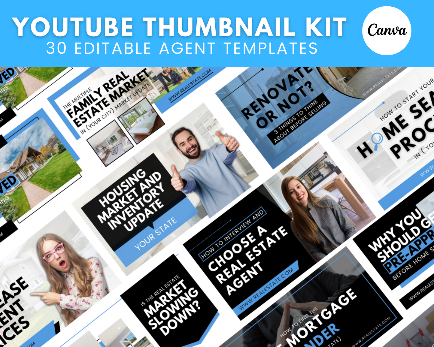 30 YouTube Thumbnails For Real Estate Agents