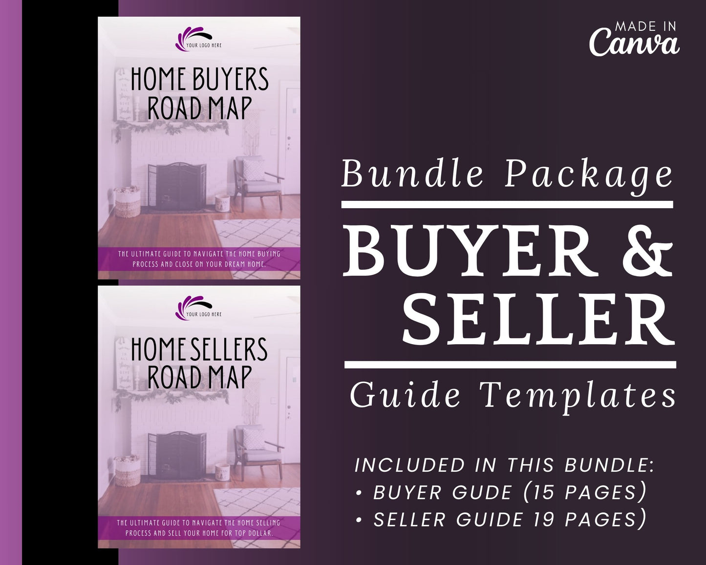 Real Estate Home Buyer and Seller Guide Purple Bundle - Style 3