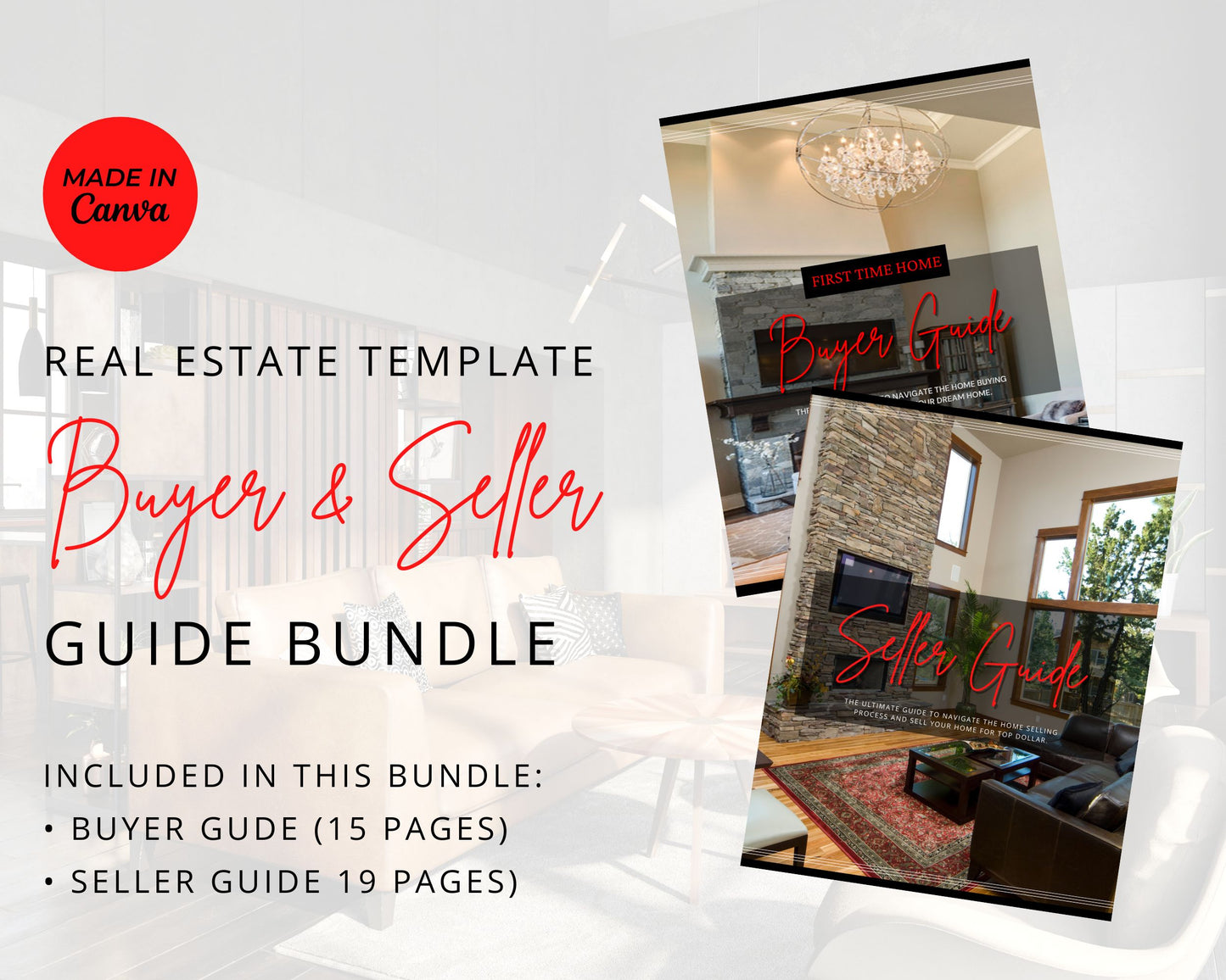 Real Estate Home Buyer and Seller Guide Red Bundle - Style 2