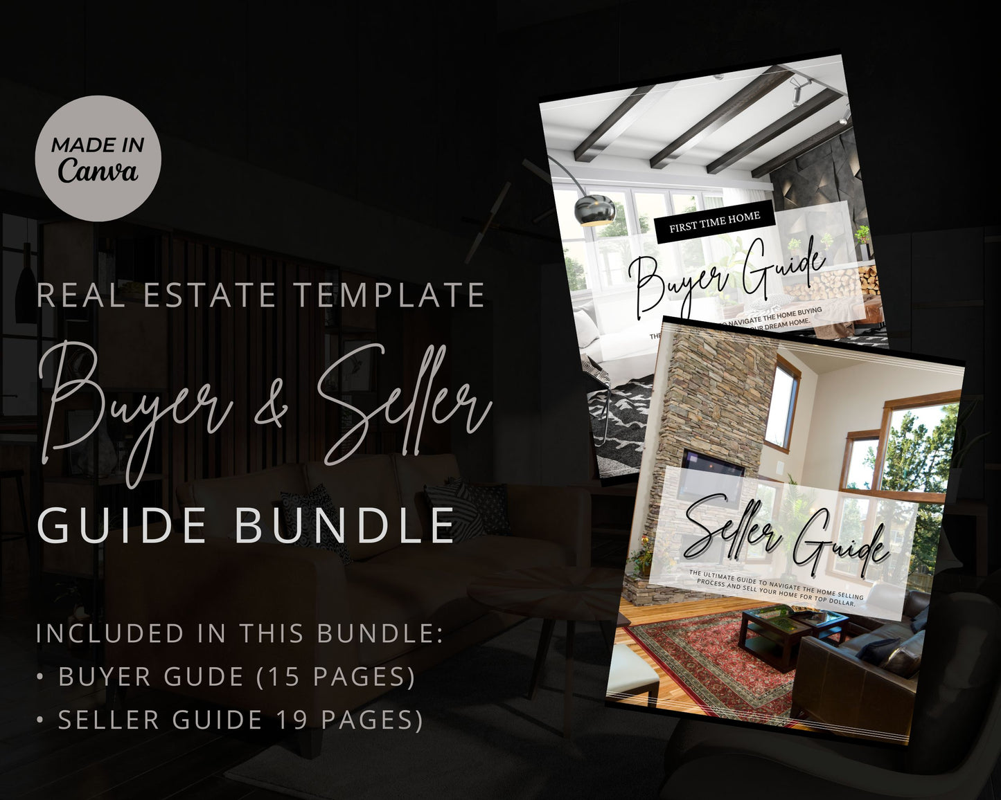 Real Estate Grey Home Buyer and Seller Guide Bundle