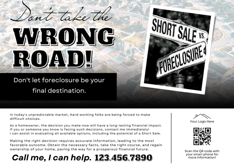 Real Estate Foreclosure 5x7 Postcard