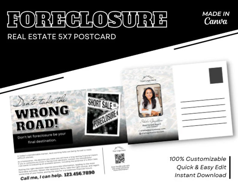 Real Estate Foreclosure 5x7 Postcard