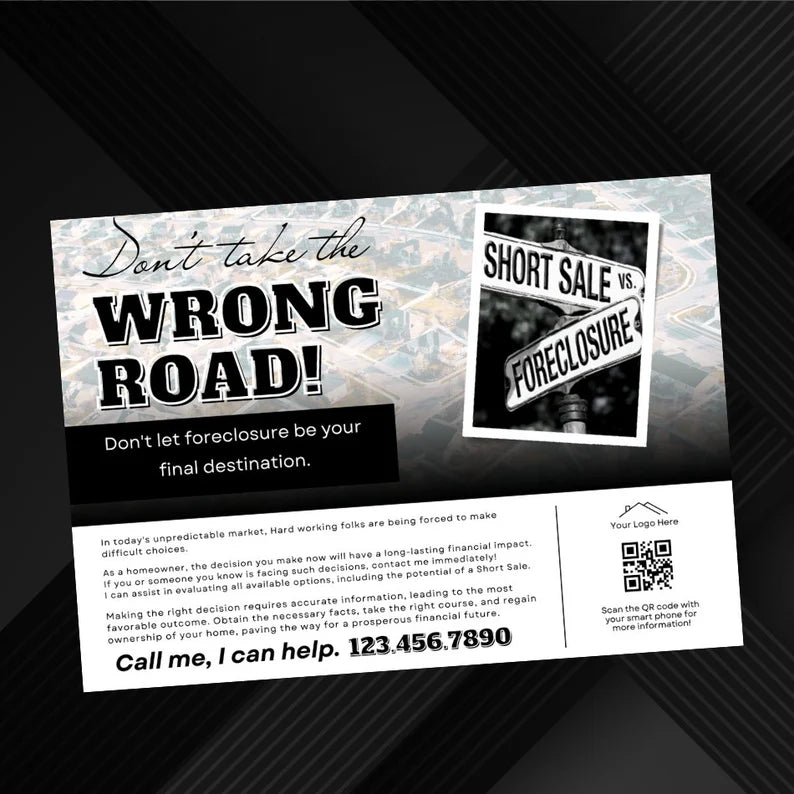 Real Estate Foreclosure 5x7 Postcard