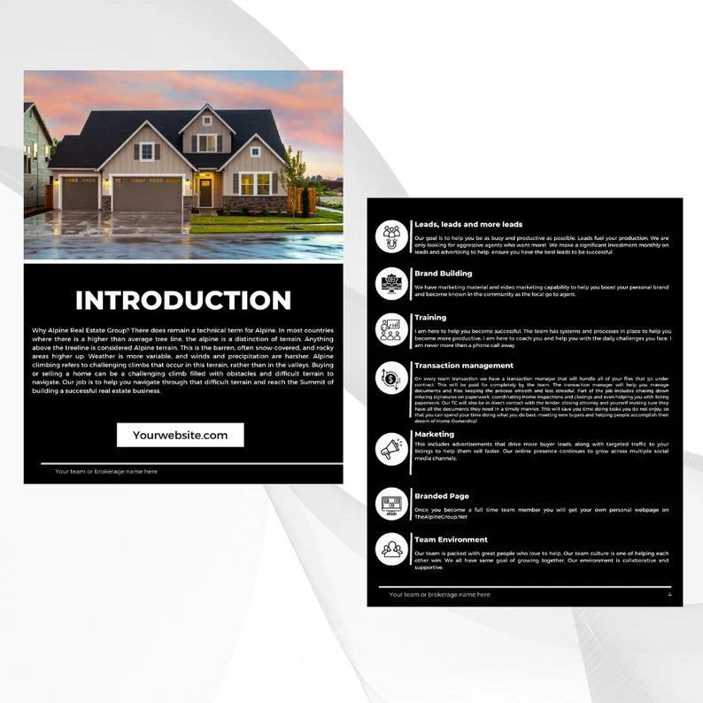 Real Estate Brokerage Agreement | Real Estate Team Guide | Real Estate Print | Real Estate Marketing | Instant Download