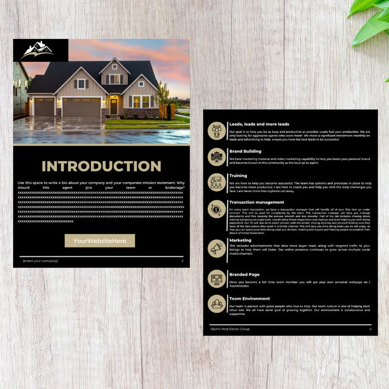 Real Estate Brokerage Agreement | Real Estate Team Guide | Real Estate Print | Real Estate Marketing | Instant Download