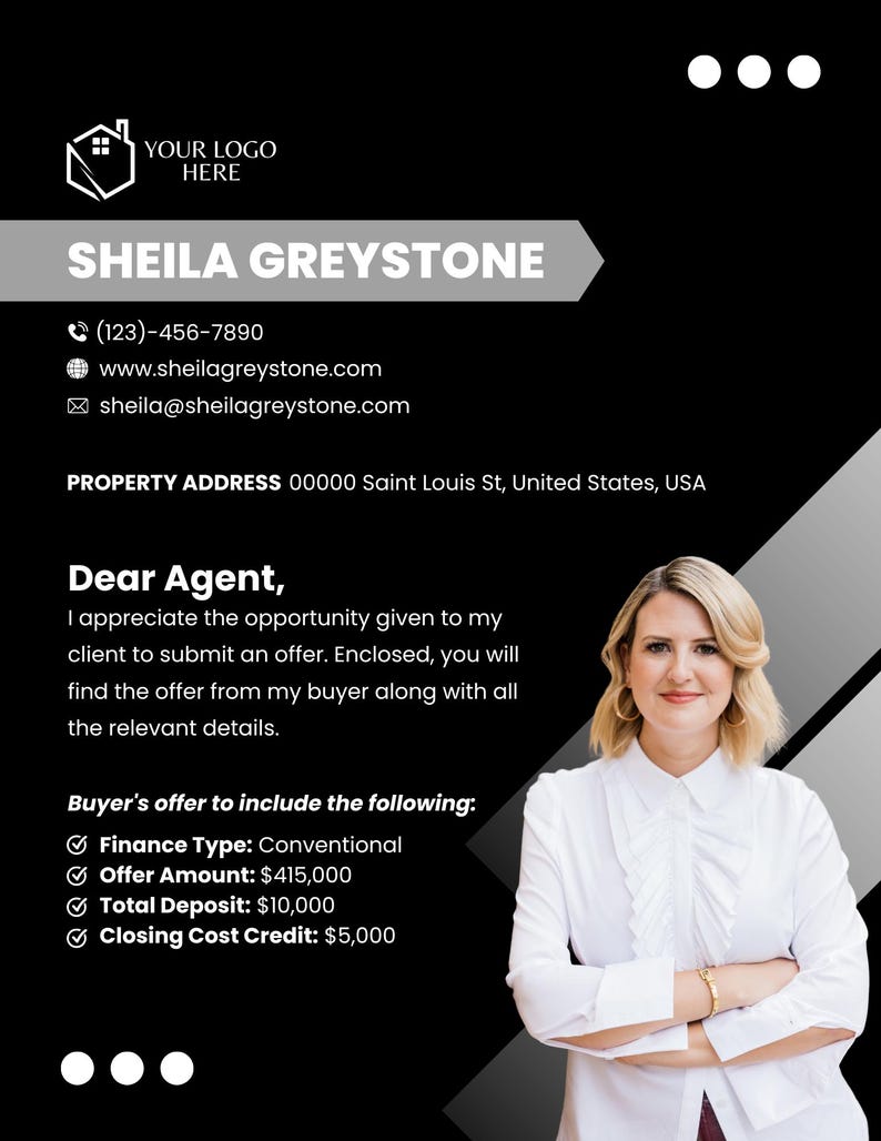 Black Offer Cover Letter