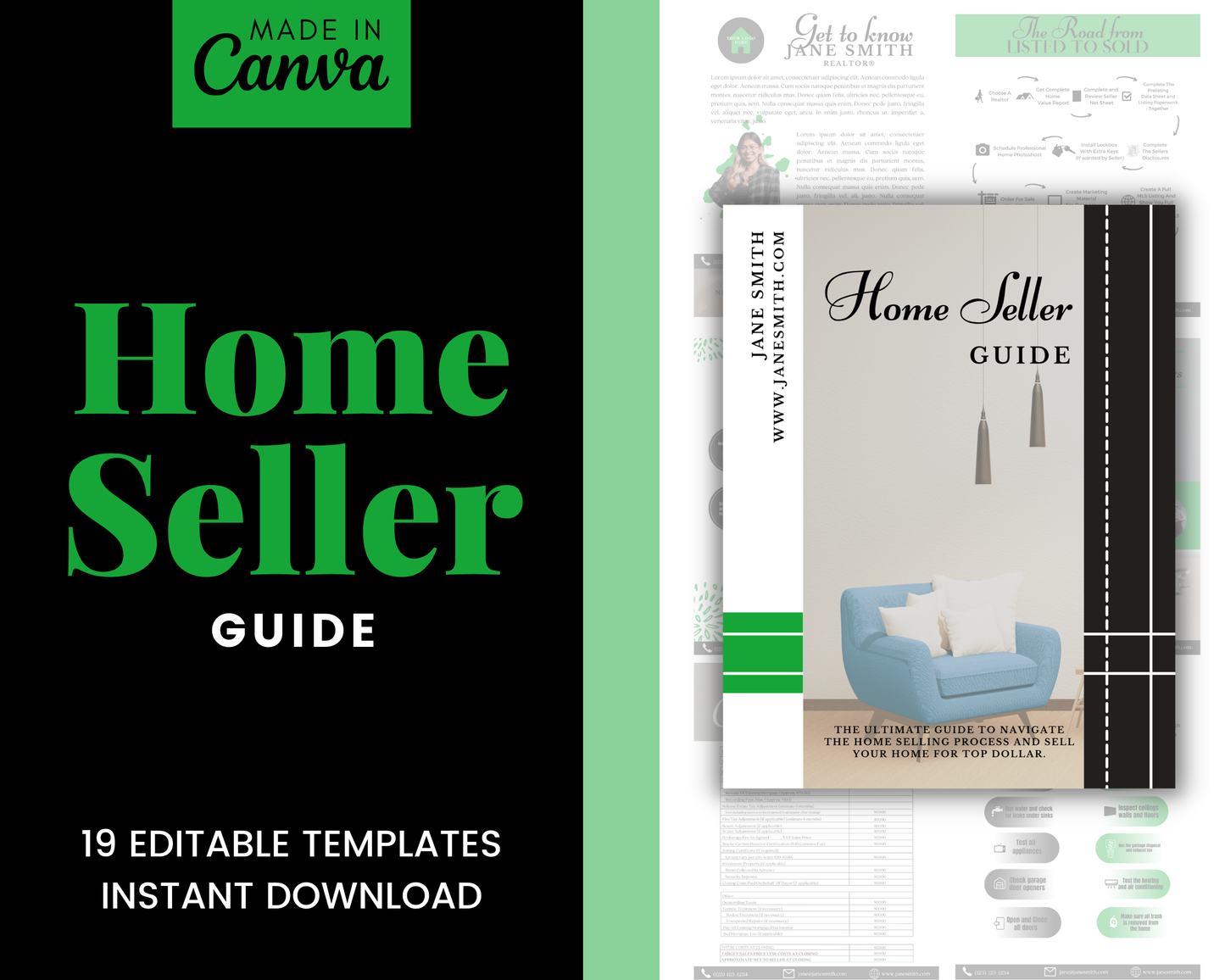 Home Sellers Guide | Real Estate Handout | Real Estate Print | Realtor Information | Real Estate Marketing | Instant Download