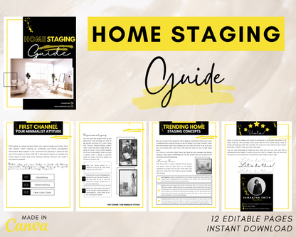 Home Staging Guide | Home Seller Guide | Listing Guide | Real Estate Guide| Real Estate Marketing | Instant Download