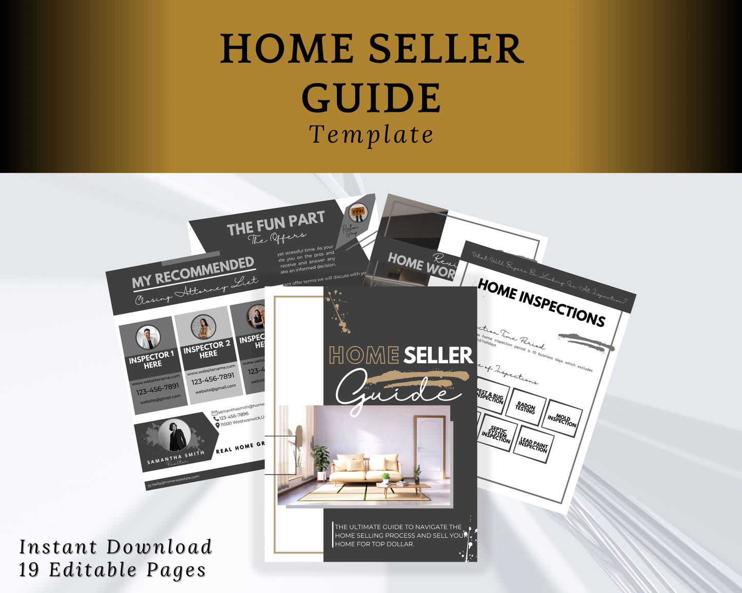 Home Sellers Guide | Real Estate Handout | Real Estate Print | Realtor Information | Real Estate Marketing | Instant Download