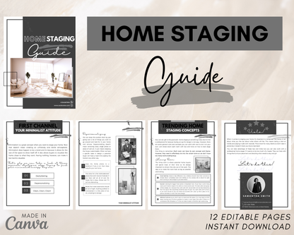 Home Staging Guide | Home Seller Guide | Listing Guide | Real Estate Guide| Real Estate Marketing | Instant Download