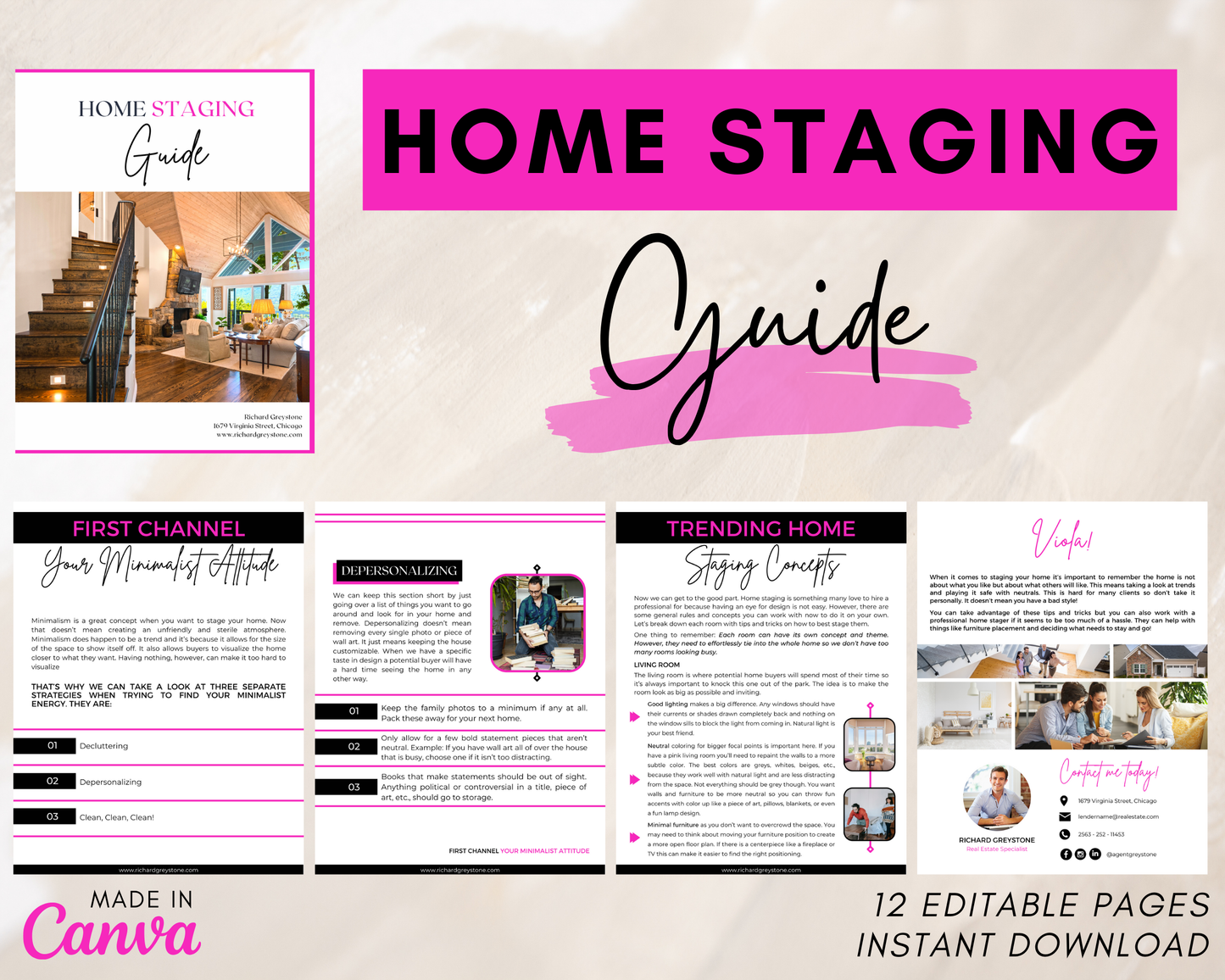 Home Staging Guide | Home Seller Guide | Listing Guide | Real Estate Guide | Real Estate Marketing | Instant Download