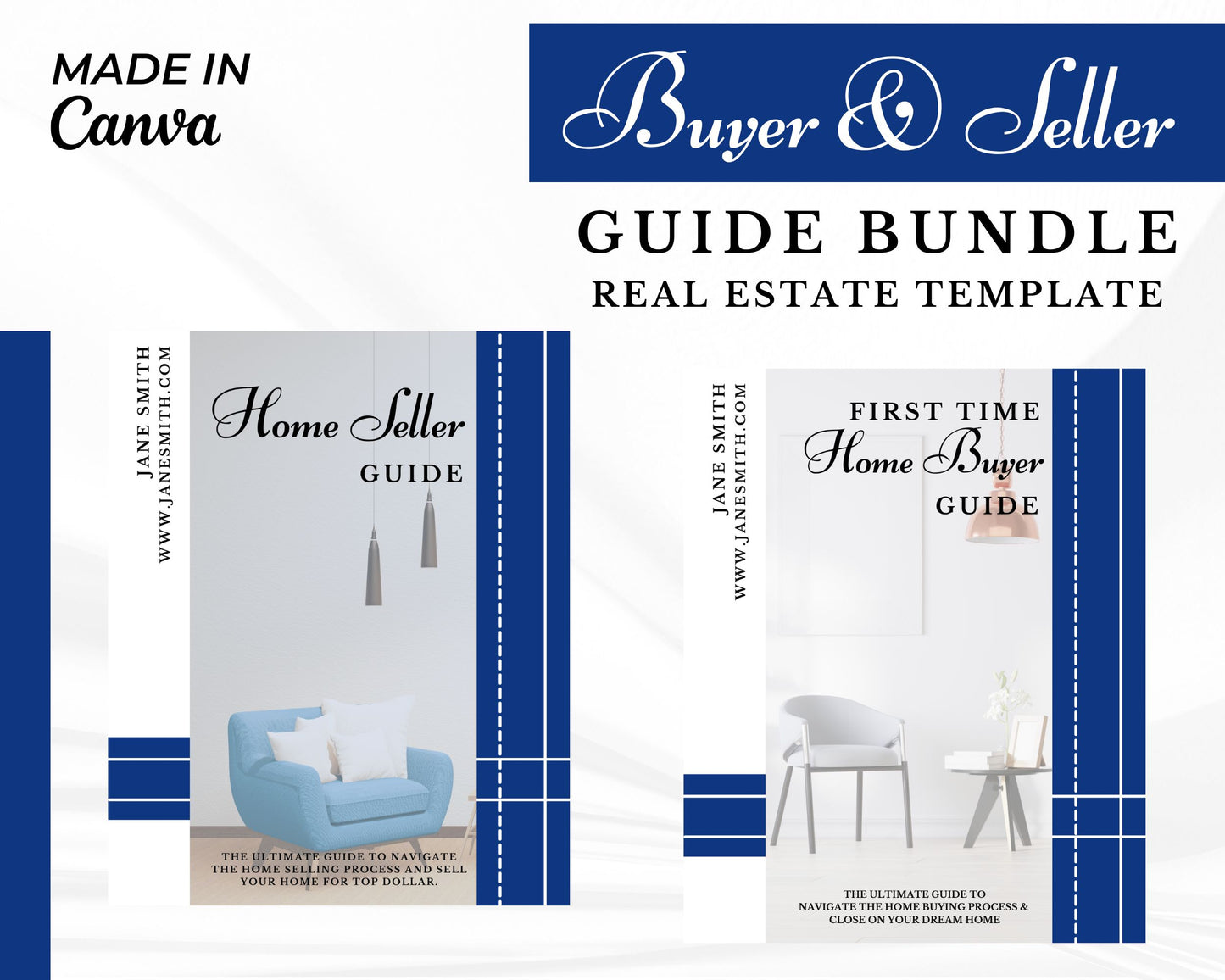 Real Estate Home Buyer and Seller Guide Blue Bundle