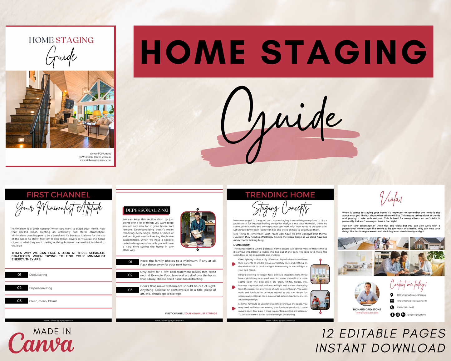 Home Staging Guide | Home Seller Guide | Listing Guide | Real Estate Guide | Real Estate Marketing | Instant Download