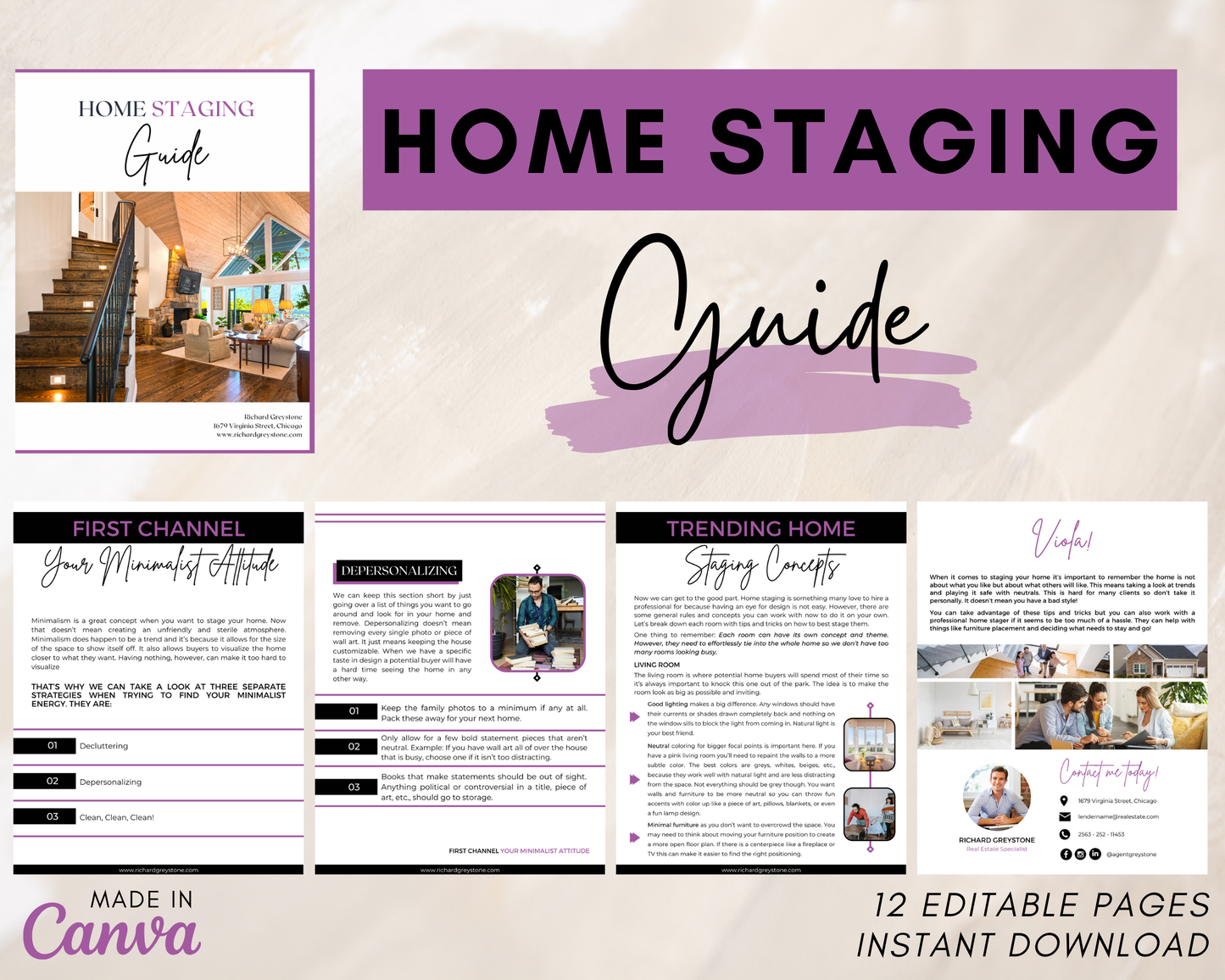Home Staging Guide | Home Seller Guide | Listing Guide | Real Estate Guide | Real Estate Marketing | Instant Download