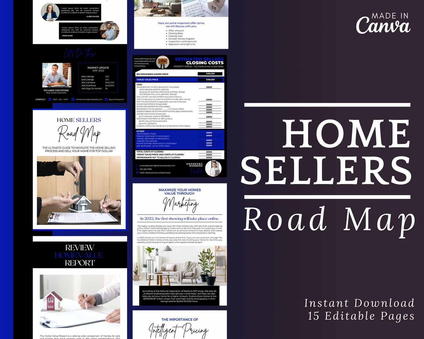 Home Sellers Guide | Real Estate Handout | Real Estate Print | Realtor Information | Real Estate Marketing | Instant Download