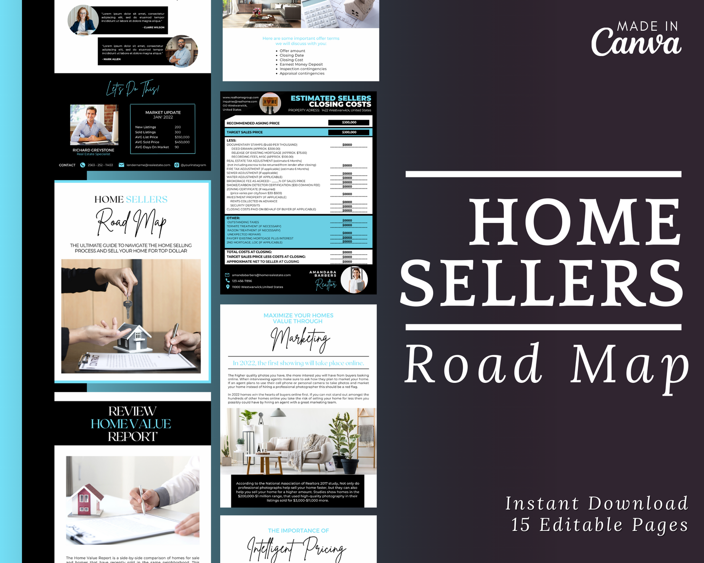 Home Sellers Guide | Real Estate Handout | Real Estate Print | Realtor Information | Real Estate Marketing | Instant Download