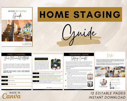 Home Staging Guide | Home Seller Guide | Listing Guide | Real Estate Guide | Real Estate Marketing | Instant Download