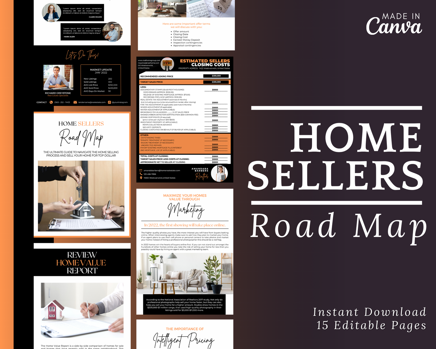 Home Sellers Guide | Real Estate Handout | Real Estate Print | Realtor Information | Real Estate Marketing | Instant Download