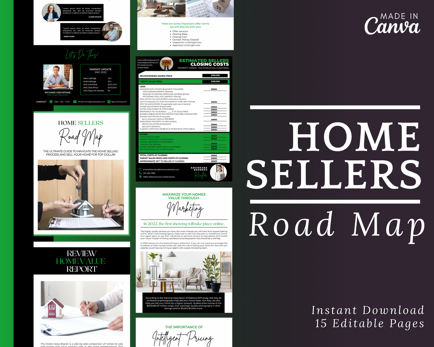 Home Sellers Guide | Real Estate Handout | Real Estate Print | Realtor Information | Real Estate Marketing | Instant Download