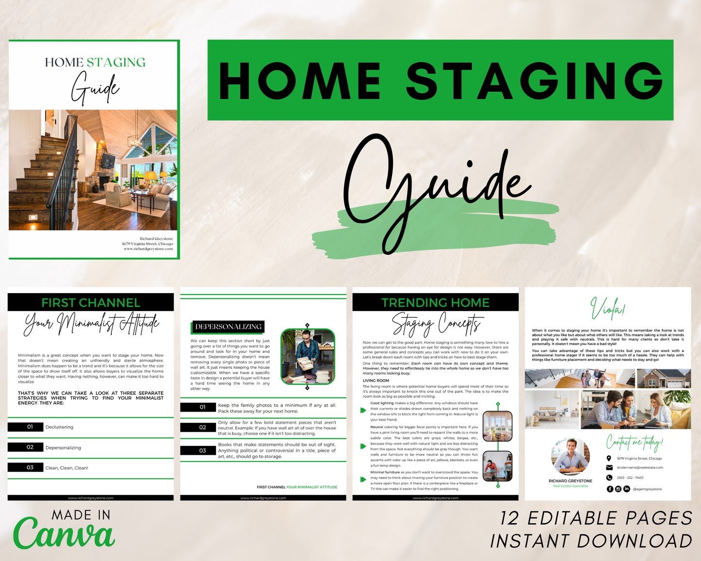 Home Staging Guide | Home Seller Guide | Listing Guide | Real Estate Guide | Real Estate Marketing | Instant Download