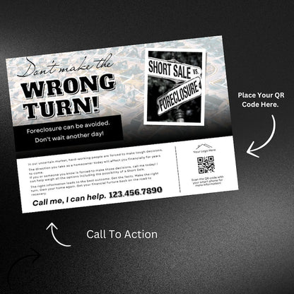 Real Estate Forclosure Postcard 5x7 & Flyer Bundle