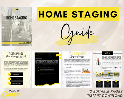 Home Staging Guide | Home Seller Guide | Listing Guide | Real Estate Guide | Real Estate Marketing | Instant Download
