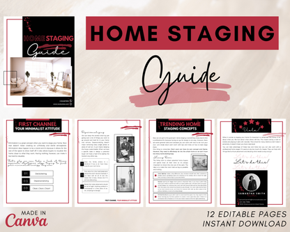 Home Staging Guide | Home Seller Guide | Listing Guide | Real Estate Guide| Real Estate Marketing | Instant Download