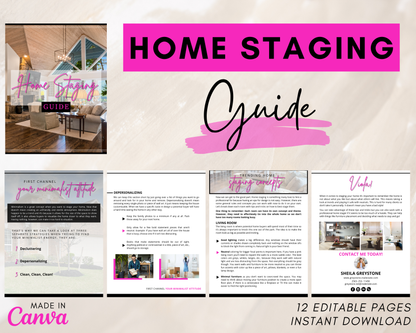 Home Staging Guide | Home Seller Guide | Listing Guide | Real Estate Guide | Real Estate Marketing | Instant Download