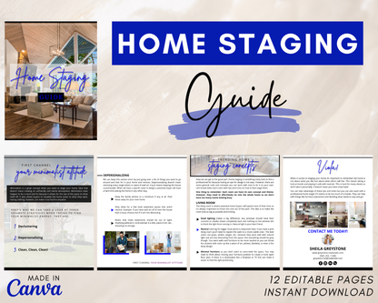 Home Staging Guide | Home Seller Guide | Listing Guide | Real Estate Guide | Real Estate Marketing | Instant Download