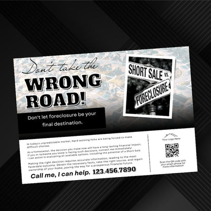 Real Estate Forclosure Postcard 5x7 & Flyer Bundle