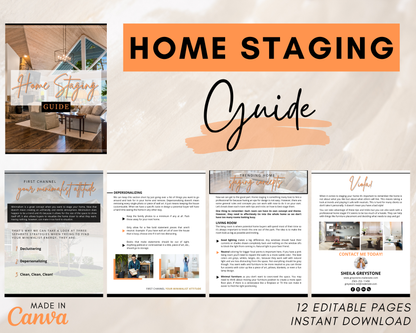 Home Staging Guide | Home Seller Guide | Listing Guide | Real Estate Guide | Real Estate Marketing | Instant Download