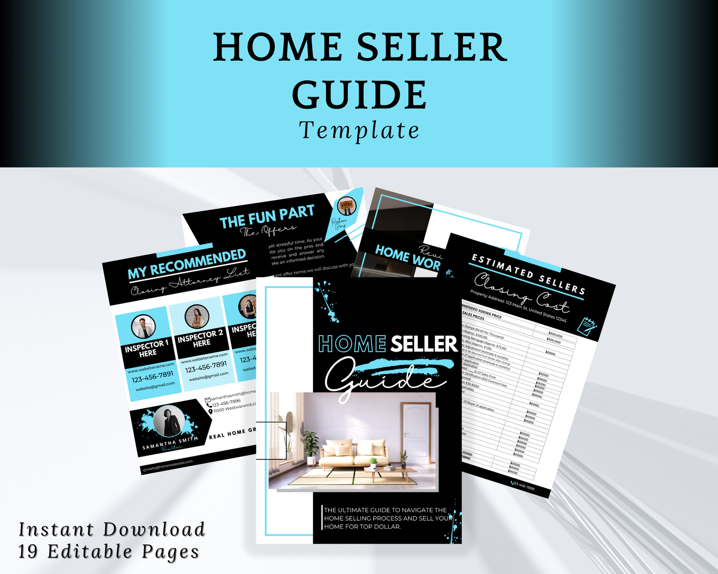 Home Sellers Guide | Real Estate Handout | Real Estate Print | Realtor Information | Real Estate Marketing | Instant Download