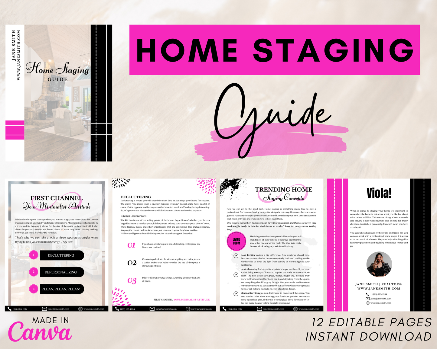 Home Staging Guide | Home Seller Guide | Listing Guide | Real Estate Guide | Real Estate Marketing | Instant Download