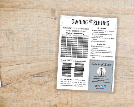 Rent vs Own Flyer - Style 5
