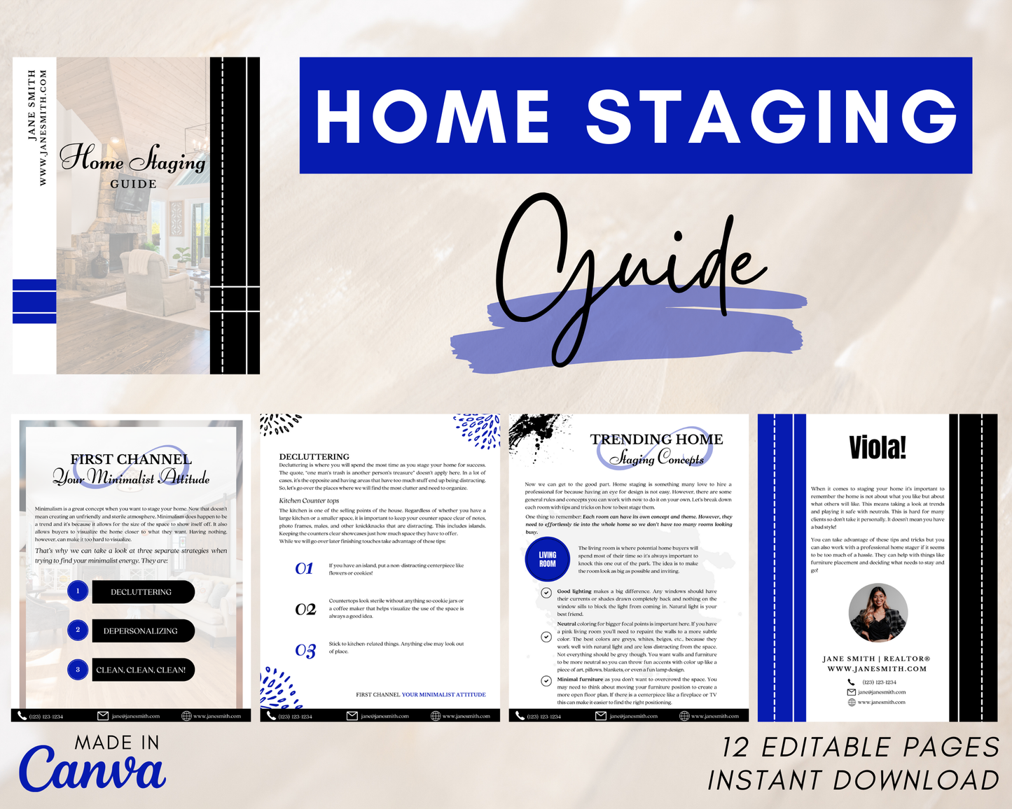 Home Staging Guide | Home Seller Guide | Listing Guide | Real Estate Guide | Real Estate Marketing | Instant Download