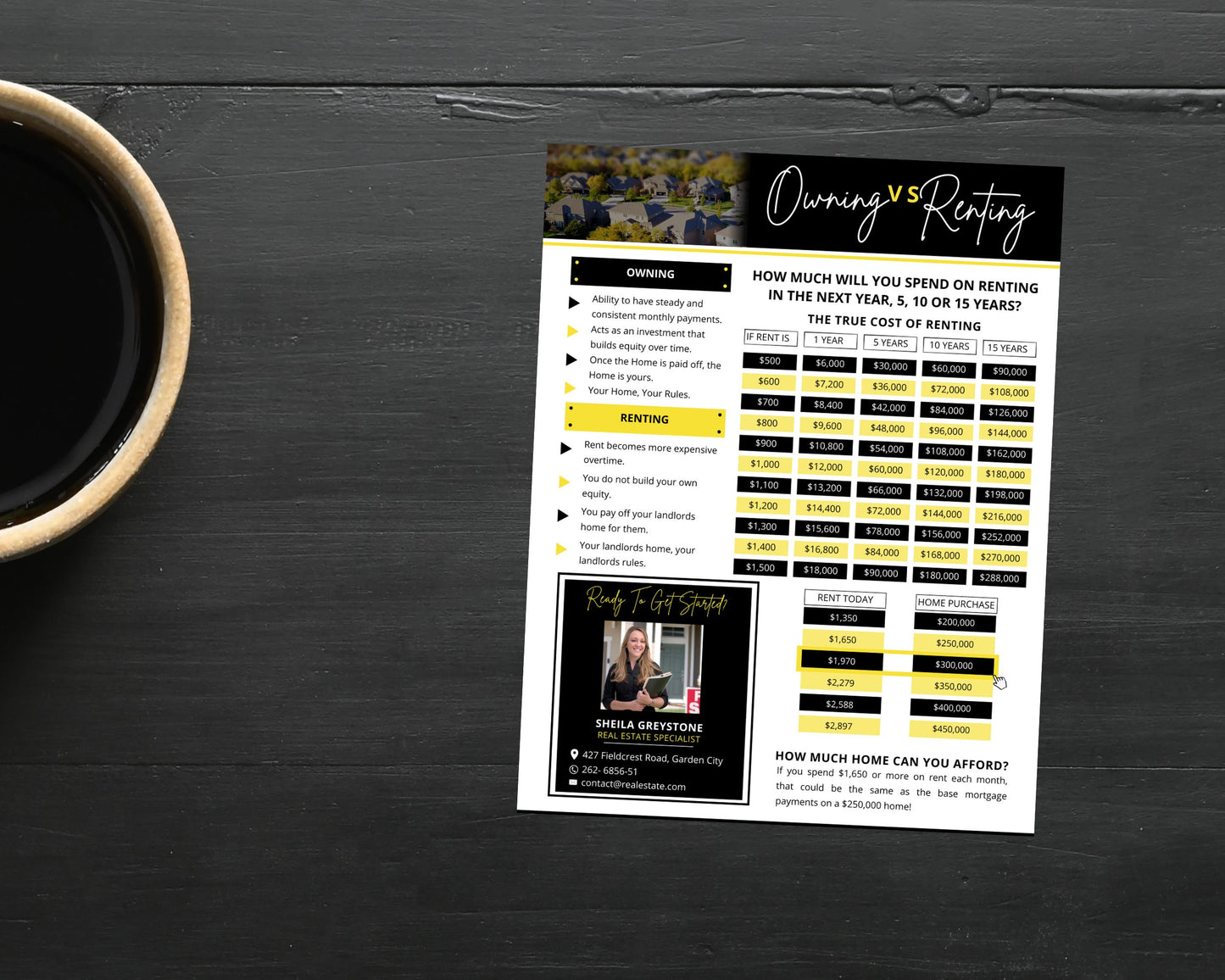 Rent vs Own Flyer - Style 6