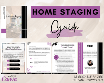 Home Staging Guide | Home Seller Guide | Listing Guide | Real Estate Guide | Real Estate Marketing | Instant Download