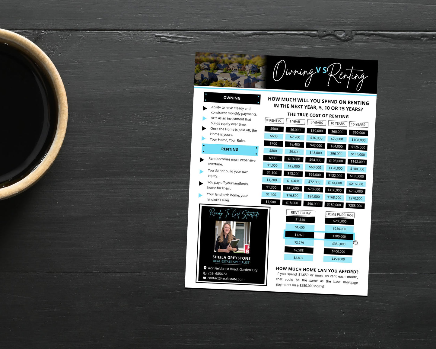 Rent vs Own Flyer - Style 6