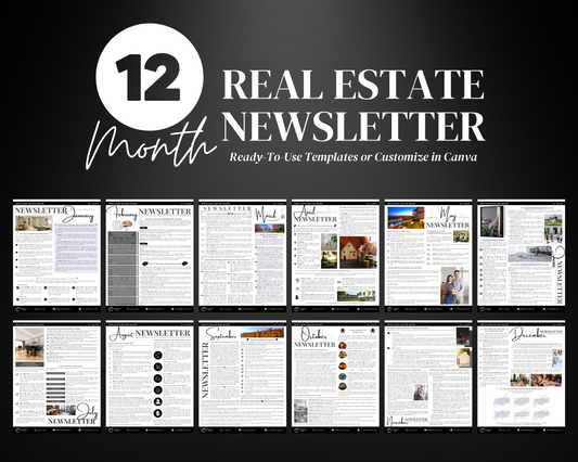 12 Month Real Estate Agent Newsletter Bundle