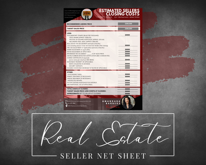 Real Estate Seller Net Sheet