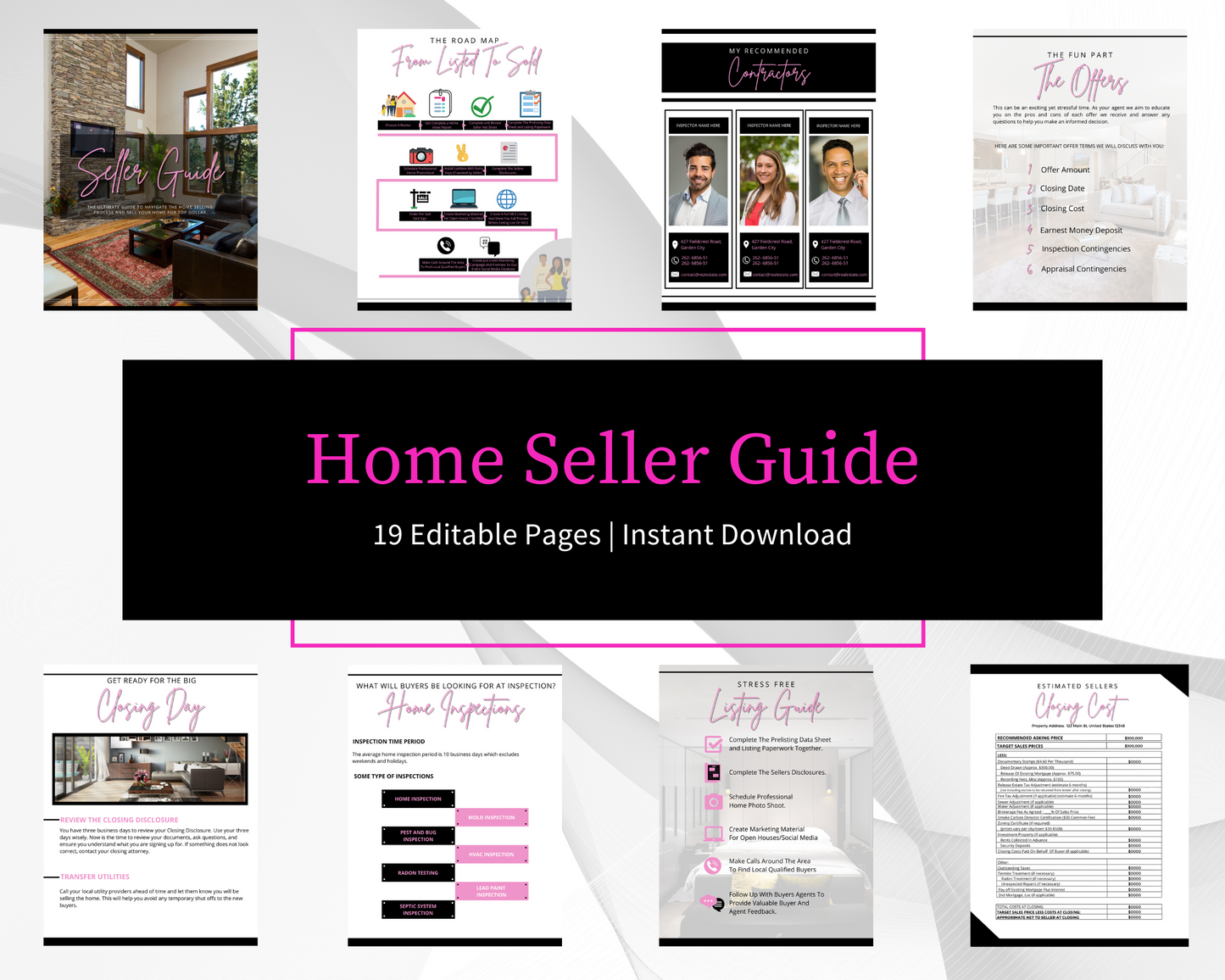 Home Sellers Guide | Real Estate Handout | Real Estate Print | Realtor Information | Real Estate Marketing | Instant Download