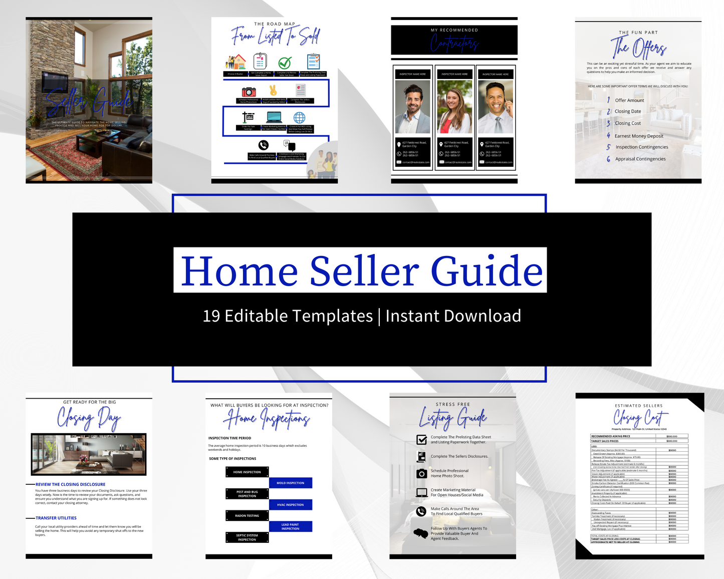 Home Sellers Guide | Real Estate Handout | Real Estate Print | Realtor Information | Real Estate Marketing | Instant Download