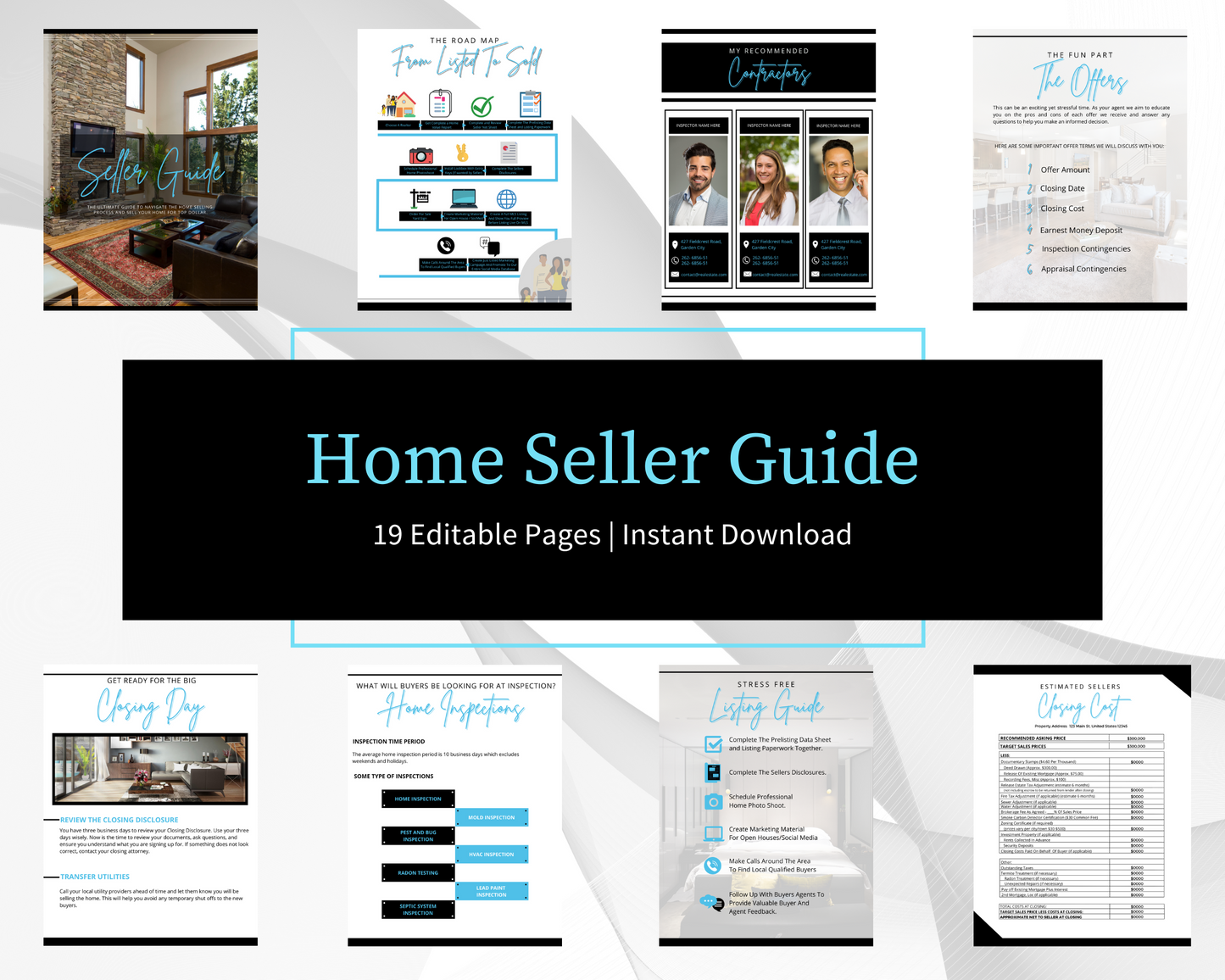 Home Sellers Guide | Real Estate Handout | Real Estate Print | Realtor Information | Real Estate Marketing | Instant Download